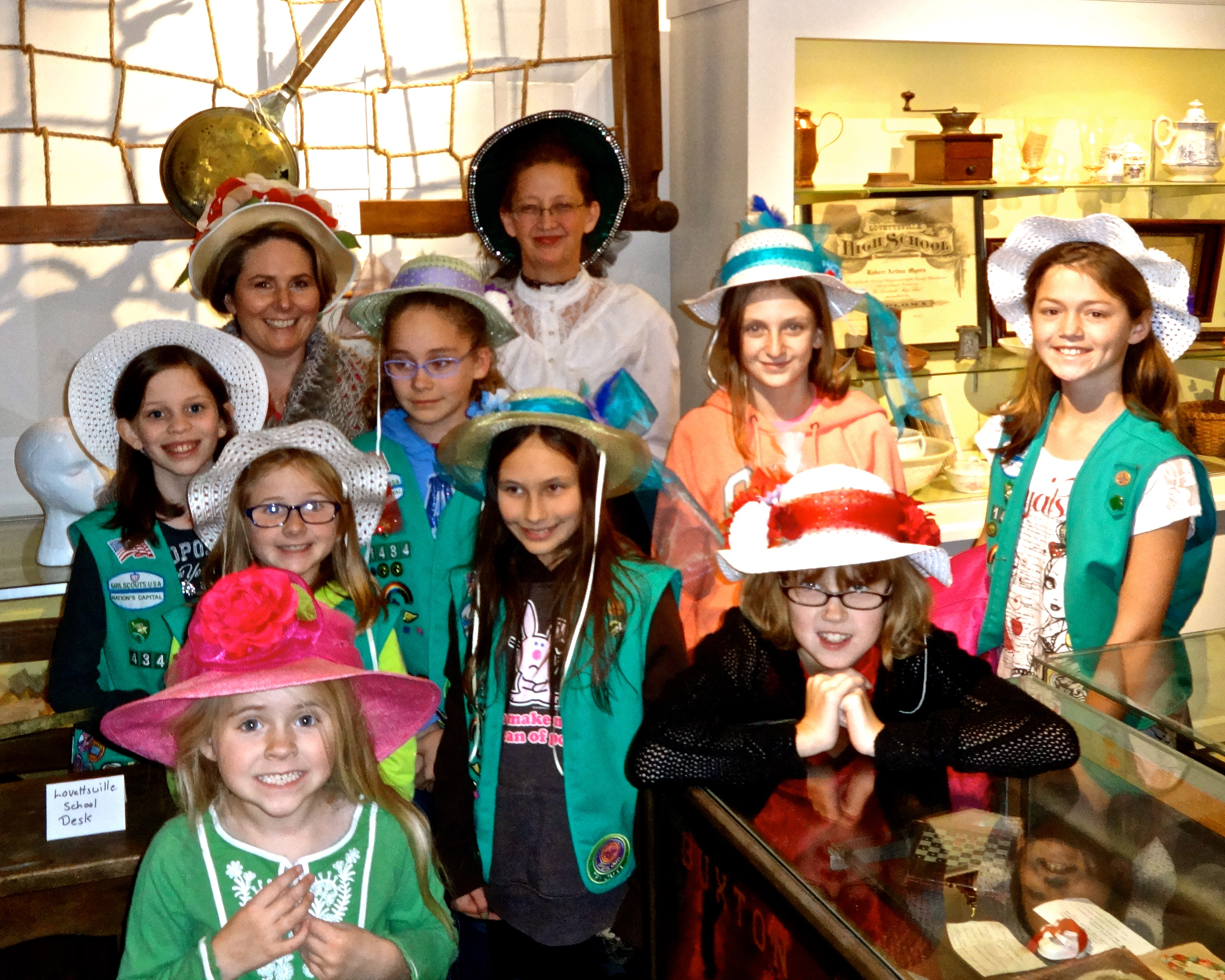 Thumbnail for the post titled: Girl Scout Troop 1434 Earns “Playing the Past” Badge at the Lovettsville Museum (2014)