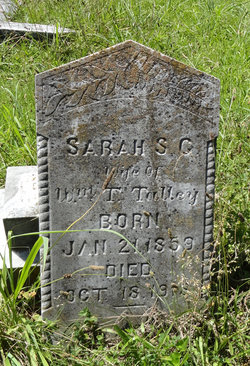 Sarah Talley grave marker, St. Paul's, Neersville